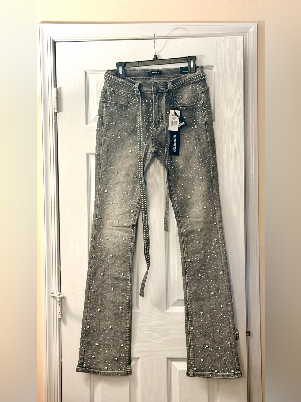KINDRED Men’s Rhinestone Jeans NWT Gray 30x36